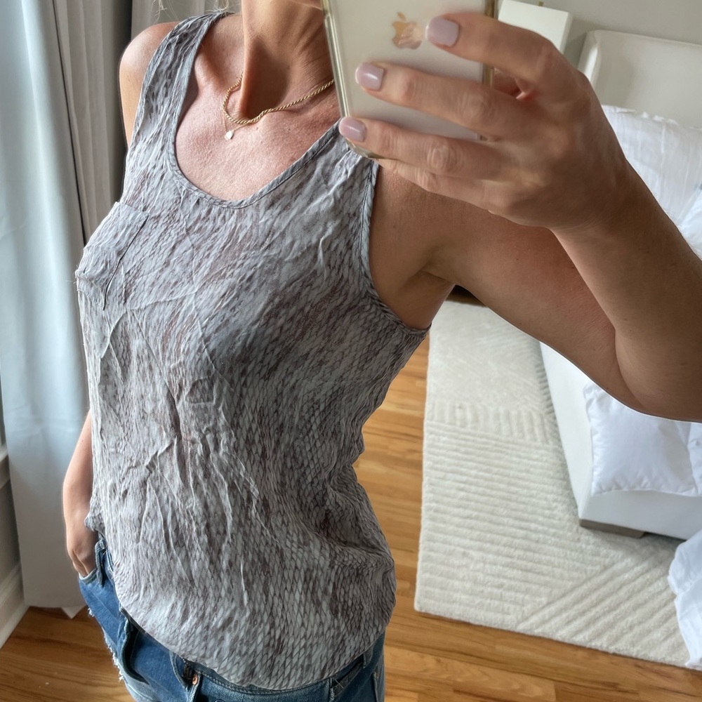 Small gray animal print tank top